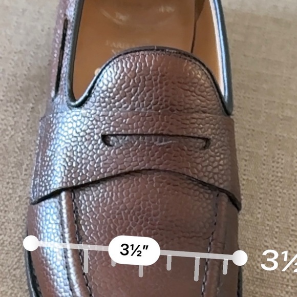 Men’s brown genuine calf leather penny loafers